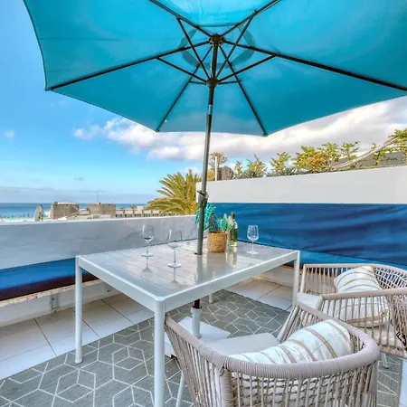 Casa Picon En Puerto Del Carmen, Con Terraza, Vistas Al Mar, Piscina Y Junto A La Playa Lejlighed